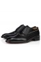 Christian Louboutin Cocoriclou Derbies Leathair Lao Dubh Críostaí Louboutin Bróga