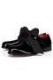 Christian Louboutin Derloon Derbies Leathair Lao Paitinne Dubh Críostaí Louboutin Bróga