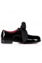 Christian Louboutin Derloon Derbies Leathair Lao Paitinne Dubh Críostaí Louboutin Bróga