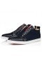 Christian Louboutin F. A. V Fique A Vontade Duillín-Ar Sneakers Leathar Lao Agus Olona Canva Dubh