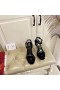 Christian Louboutin Lipqueen Sandals 100mm Veilbhit Dubh Críostaí Louboutin Bróga