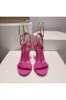 Christian Louboutin Loubigirl 100 mm Sandals Paitinne Leathar Fuchsia Críostaí Louboutin Bróga