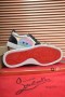 Christian Louboutin Louis Sóisearach Spikes Caipín-Ladhar Sneakers Leathar Black Bróga CL