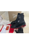 Christian Louboutin Marchacroche Dunne Buataisí Rúitín Leathair Lao Dubh