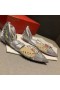 Christian Louboutin Mechante Reine Árasáin Spike Leathar agus PVC Silver Christian Louboutin