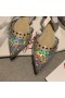 Christian Louboutin Mechante Reine Árasáin Spike Leathar agus PVC Silver Christian Louboutin