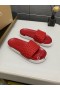 Christian Louboutin Linn Snámha Spraoi Slide Sandals Cró Crogall Cabhraithe Rubair Dearg