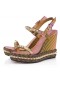 Christian Louboutin Pyraclou 110 Mm Espadrilles Aftersun Multicolor CL Bróga
