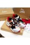 Christian Louboutin Dearg Runner Maol Sneakers Leathar Agus Neoprene Patrún Il