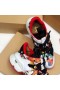 Christian Louboutin Dearg Runner Maol Sneakers Leathar Agus Neoprene Patrún Il