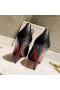 Christian Louboutin Simplenodo Bow Caidéil 85mm Leathar Nappa Dubh Bróga CL