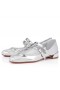 Christian Louboutin Milis Jane Ballerinas Specchio Leathar Lao Silver Bróga CL