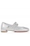 Christian Louboutin Milis Jane Ballerinas Specchio Leathar Lao Silver Bróga CL