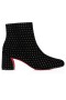 Christian Louboutin Turela Pluma Strass 55 mm Íseal Buataisí Veilbhit Dubh Críostaí Louboutin Bróga