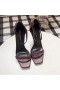 Saint Laurent Opyum 110mm Sandals Burgúine Leathar Saint Laurent Bróga