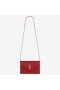 Saint Laurent WOC Clúdach Slabhra Sparán Dearg Leathar Saint Laurent Málaí