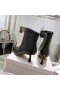 Jimmy Choo Kix Z 65 Rúitín Booties Paitinne JC Monogram Leathair Dubh