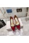 Jimmy Choo Leathar Paitinne Rosalia 65mm Caidéil Pearl Mion Dearg