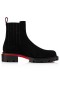 Christian Louboutin Cheney Siúl Rúitín Buataisí Suede Dubh Críostaí Louboutin Buataisí