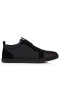 Christian Louboutin F. A. V Fique A Vontade Sneakers Leathar Lao Dubh Críostaí Louboutin Bróga
