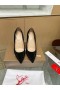 Christian Louboutin Chick Te 100 Caidéil Strass Embellished Leathar Dubh