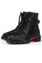 Christian Louboutin Ár Macademia Buataisí Leathair Lao Dubh Críostaí Louboutin Bróga