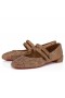 Christian Louboutin Milis Jane Ballerinas Strass Veau Velours Agus Strass Nude 5