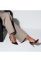 Christian Louboutin Kate 85 mm Caidéil Ailigéadar Cabhraithe Leathair Lao Dubh