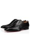 Christian Louboutin Lafitte Ar Oxford Leathair Lao Dubh Críostaí Louboutin Bróga