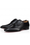 Christian Louboutin Lafitte Oxford Leathair Lao Dubh Críostaí Louboutin Bróga