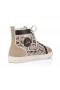 Christian Louboutin Lou Spikes Ard-Barr Sneakers Veau Velours Paitinne Lao Leathair Nathair Clóite Agus Spikes Saharienne