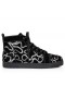 Christian Louboutin OctoLouis Strass Ard-Barr Sneakers Veilbhit Agus Strass Dubh