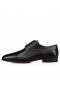 Christian Louboutin Surcity Derby Bróga Leathair Lao Dubh Bróga CL