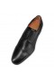 Christian Louboutin Surcity Derby Bróga Leathair Lao Dubh Bróga CL