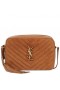 Saint Laurent Lou Ceamara Mála Brown Cuilteáilte Suede Saint Laurent Málaí