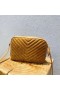 Saint Laurent Lou Ceamara Mála Brown Cuilteáilte Suede Saint Laurent Málaí
