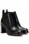 Christian Louboutin Marchacroche 70 Leathar Rúitín Buataisí Black Christian Louboutin Bróga