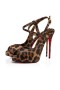 Críostaí Louboutin Ardáin Jenlove 120 mm Donn/lín Brown Calf