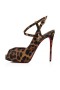 Críostaí Louboutin Ardáin Jenlove 120 mm Donn/lín Brown Calf