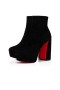 Críostaí Louboutin Ardáin Movida Booty 130 mm Dubh Suede Calfskin