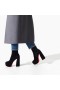 Críostaí Louboutin Ardáin Movida Booty 130 mm Dubh Suede Calfskin