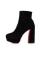 Críostaí Louboutin Ardáin Movida Booty 130 mm Dubh Suede Calfskin