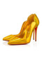 Christian Louboutin Caidéil Chick Te 100 mm Buí/lín Paitinne Buí