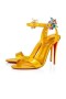 Christian Louboutin Sandal Goldie Joli 100 mm Buí/lín Paitinne Buí