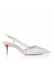Christian Louboutin Miss Z Sling 60 Mm Slingback Pumps Crepe Satin Ivory