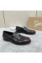 Christian Louboutin Penny Loafers Patent Calf Leather Black Brown