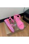Christian Louboutin Pyraclou 60 mm Espadrilles Patent Calf Leather Pink