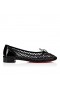 Christian Louboutin Sweetie Jane Mesh Ballerinas Mesh And Patent Calf Leather Black