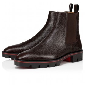 Christian Louboutin Alpinosol Buataisí Grained Lao Leathair Corteccia