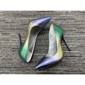 Christian Louboutin mar Sin, Kate Caidéil 120 mm Iridescent Leathar Multicolor